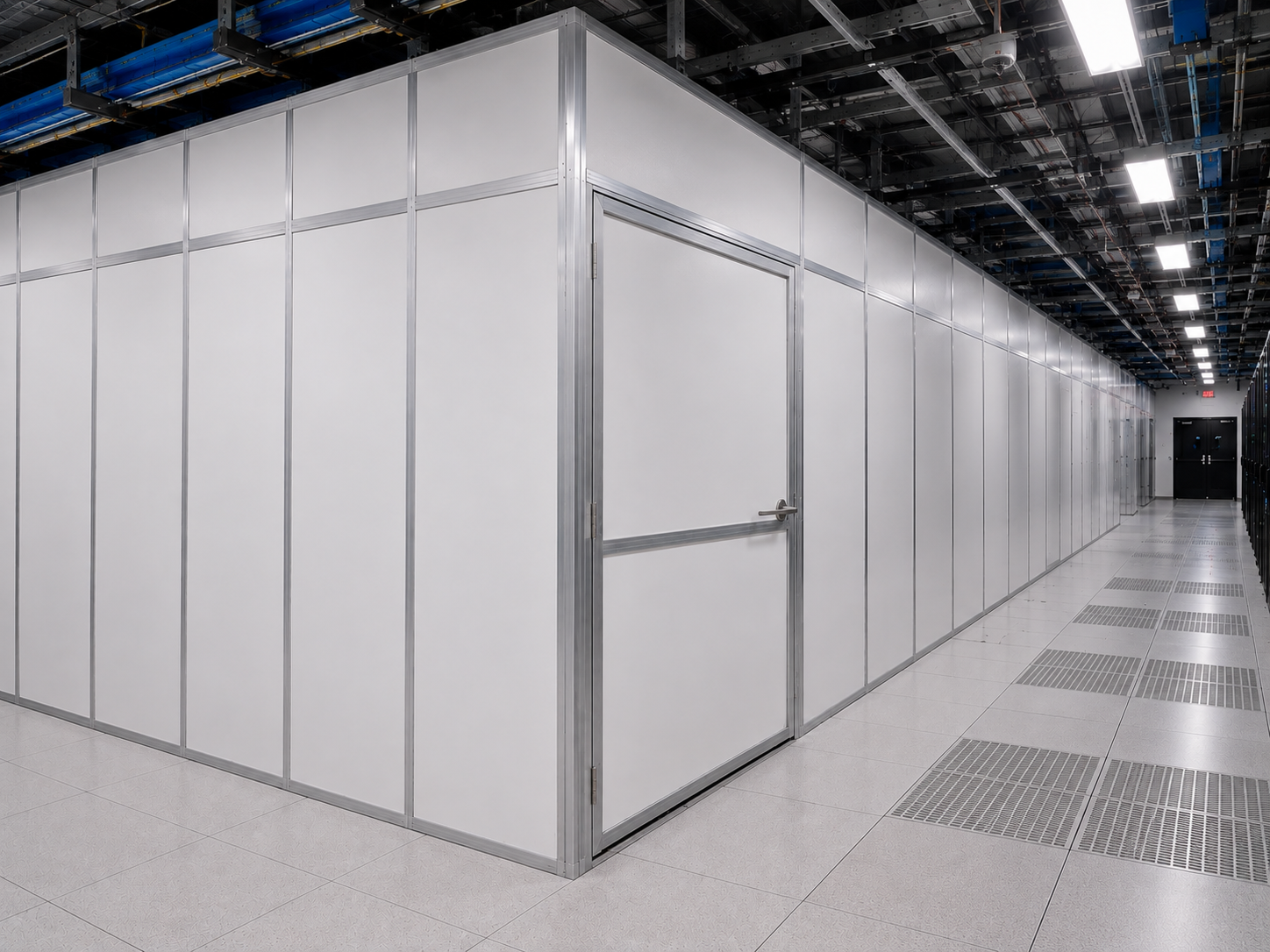 Sealcore temporary containment walls: Phased Buildout in Live Halls